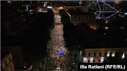 Акція протесту проти ухвалення закону. Тбілісі, Грузія, 28 квітня 2024 року