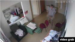 Кадр із Саакашвілі за 9 лютого 2023 року від Пенітенціарної служби Грузії