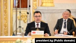 Садыр Жапаров Жогорку Евразия экономикалык кеңешинин жыйынында. 8-май, 2024-жыл. Москва, Орусия.