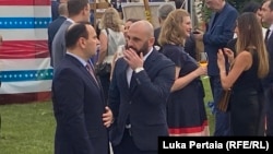 Паата Манджгаладзе и Леван Хабеишвили на праздничном приеме в посольстве США