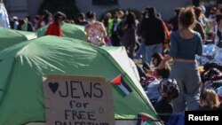 Колумбия университетиндеги Газаны колдогон акция. 22-апрель, 2024-жыл.