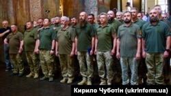 Військові капелани Збройних сил України під час урочистого випуску в Софії Київській. Київ, 23 червня 2023 рік