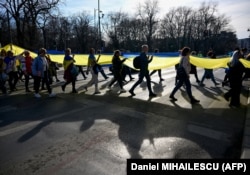 Акция в поддержку Украины. Румыния, 2024 год