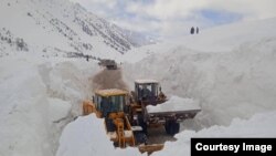 Кар көчкү. Ош-Бишкек жолу. Сүрөт ӨКМден алынды. 18-февраль, 2023-жыл.