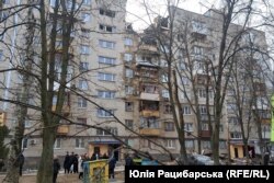 Наслідки удару дроном по багатоповерхівці в Дніпрі, який стався 23 лютого 2024 року