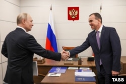 Очільник РФ Володимир Путін та губернатор Краснодарського краю Веніамін Кондратьєв. Останній знову виграв вибори