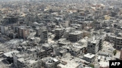 Зруйновані будівлі у Хан-Юнісі на півдні Сектору Газу, 22 квітня 2024 року