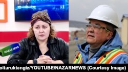 Тенгиз Бөлтүрүк жана жубайы Илмира Алпысбаева. Коллаж.