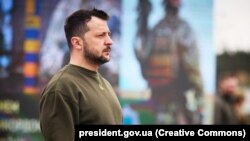 Президент України Володимир Зеленський під час заходів з нагоди Дня прикордонника України. Київ, 30 квітня 2023 року