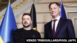 Presidenti ukrainas, Volodymyr Zelensky dhe kryeministri i Belgjikës, Alexander De Croo në Bruksel.