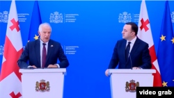 ჟოზეპ ბორელი და ირაკლი ღარიბაშვილი ერთობლივ ბრიფინგზე