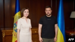 Predsednica Moldavija Maja Sandu i predsednik Ukrajine Volodimir Zelenski, 22. avgust 2023.