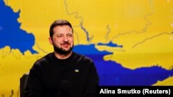 Володимир Зеленський під час підсумкової пресконференції. Київ, 19 грудня 2023 року