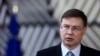 Potpredsednik Evropske komisije Valdis Dombrovskis u obraćanju novinarima u Briselu, 16. januar 2023.