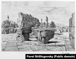 Ruinele Catedralei Zvartnoț, lângă Erevan.