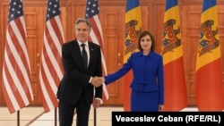 Američki državni tajnik Antony Blinken i predsjednica Moldavije Maia Sandu, Kišinjev, 29. maja 2024.