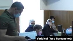 Прокурор Микола Сластін на засіданні суду у справі Ігоря Клявка. Липень 2021 року