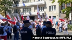 Акція «Неділя українського рахунку» під посольством України у Варшаві, 9 липня 2023 року