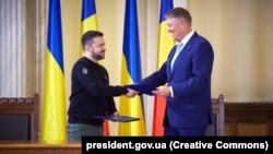 Predsednici Ukrajine i Rumunije, Volodimir Zelenski i Klaus Johanis, Bukurešt, 10. oktobar 2023.
