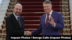 Klaus Iohannis a declarat luni, după întâlnirea cu președintele Consiliului European, că „nu există vreo asumare a unei date în iunie sau octombrie” pentru aderarea României la Schengen. 