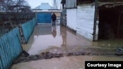 Суу каптаган үйлөр. Талас. 17-февраль, 2023-жыл.