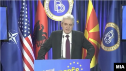 Ali Ahmeti, lider Demokratske unije Albanaca, fotografija iz 2023.