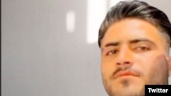 عکسی که از میلاد زهره‌وند، معترض بازداشت‌شده در همدان در شبکه‌های اجتماعی منتشر شده است