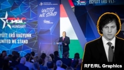 Ираклий Кобахидзе, Виктор Орбан, Конференция консервативных политических действий (коллаж)