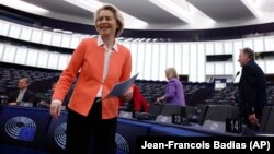 European Commission President Ursula von der Leyen in Strasbourg on March 12