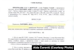 U presudi se ne pominje mural Ratku Mladić koji je Aida Ćorović gađala jajima