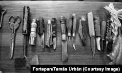 Arme confiscate de la deținuții din Marianosztra, 1987.