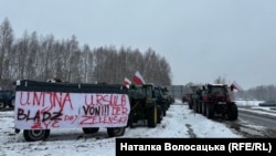 Протест польських фермерів. Блокада кордону у пункті пропуску Дорогуськ, Польща, 9 лютого 2024 року