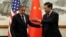 Secretarul de stat al SUA, Antony Blinken, și ministrul de externe al Chinei, Qin Gang, Beijing, 18 iunie 2023.