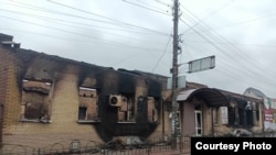 Lebombázott épület Kupjanszkban