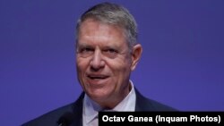 Klaus Johanis na kongresu u Bukureštu, 7. marta 2024. 