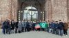 The activists gathered near the Soyembike Tower in Kazan on October 15 and held a collective prayer to commemorate the defenders of Kazan.