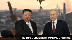 Владимир Путин и Ким Чен Ын (коллаж)