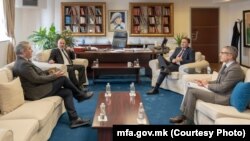 Takimi i ministrit të Brendshëm, Bujar Osmani, me përfaqësuesit e bullgarëve në Maqedoninë e Veriut, 15 shkurt 2023.