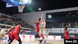 Prva utakmica na košarkaškom turniru između Igokee iz Laktaša i moskovskog kluba CSKA, Banjaluka, 6. septembar 2023.