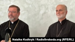 Блаженнійший Патріарх УГКЦ Святослав (Шевчук) і митрополит Української греко-католицької церкви, голова архиєпархії у Філадельфії, США Борис Ґудзяк