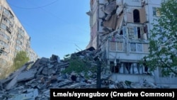 Руйнування у Вовчанську внаслідок російських обстрілів, квітень 2024 року