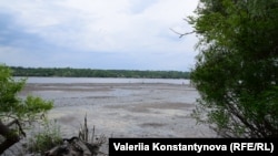 Обмеление Днепра в Запорожье. Украина, июнь 2023 года