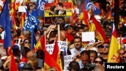 Protesti u Madridu zbog moguće amnestije katalonskih separatista, 24. septembar 2023. 