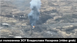 Оператори ударних дронів 81-ї ОАеМБр палять російську техніку в районі села Білогорівка на Луганщині