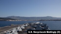 USS Gerald R. Ford - aeroplanmbajtësi më modern dhe më i përparuar i marinës amerikane. Fotografi nga arkivi.
