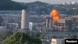 Explozie cauzată de un atac cu dronă ucraineană, la rafinăria de petrol Tuapse din Rusia. 