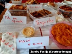 Një sërë ushqimesh të përgatitura nga nxënësit e Zamira Faslija.