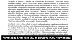 Odluka o isključivanju studentica s Fakulteta za kriminalistiku