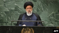 Iranski predsjednik Ebrahim Raisi na sjednici Generalne skupštine Ujedinjenih naroda, 19. septembar 2023.