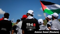 Palestinci koji žive u Izraelu na godišnjem Maršu povratka, dan uoči obeležavanja "Nakbe", 14. maj 2024.